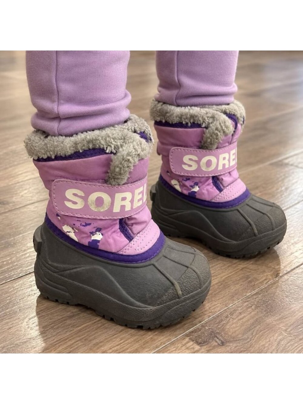Sorel Snow Commander Toddler Girls Winter Boots Purple Size 5